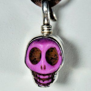Coreen Cordova “Que Milagro” Sterling Purple Skull Head Charm